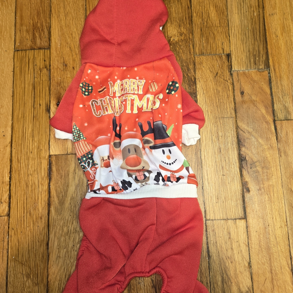 Source Unknown Red Christmas Pet Outfit #4